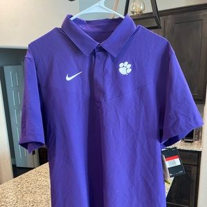 NWT Clemson Tigers Nike Dri-Fit Polo Size Large